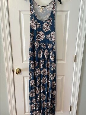 Matilda Jane Along the Beach Maxi Dress in Teal Blue